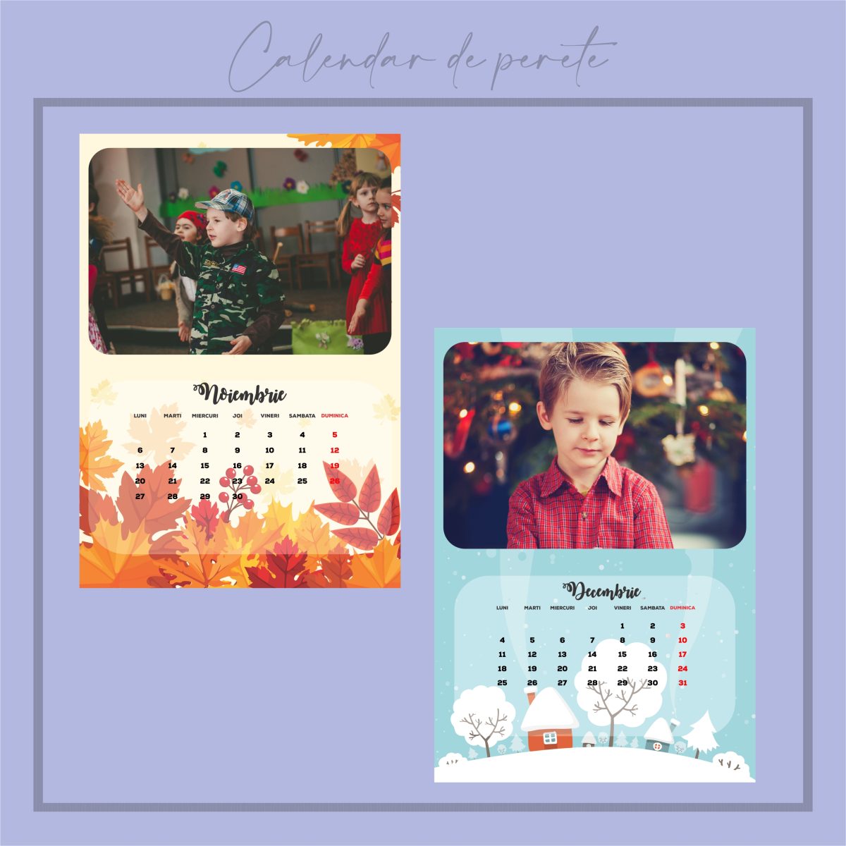 calendar print personalizat