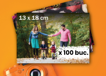 Fotografii 13×18 Premium – Pachet 100 bucăți