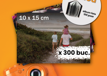 Fotografii 10×15 Premium – Pachet 300 bucăți + ALBUM CADOU