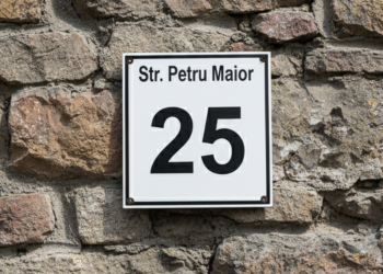 Număr de casă standard 12×12 cm