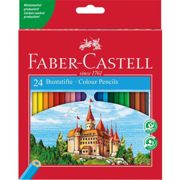set creioane colorate faber-castell 24 creioane