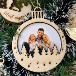 glob lemn personalizat cu poza