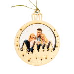 glob din lemn personalizat cu poza