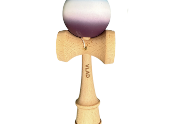 Kendama Personalizată cu bilă multicoloră 18 cm (alb, albastru, mov)