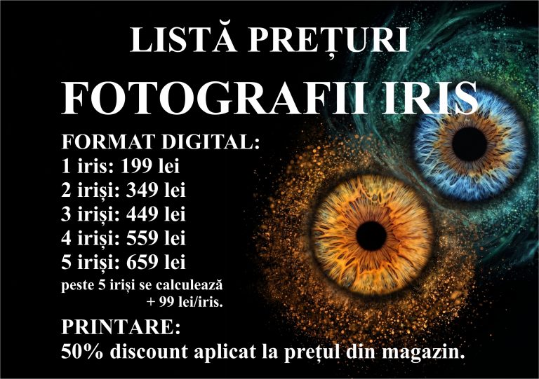 LISTA PRETURI FOTOGRAFIE IRIS CLUJ IRIS ART BY OFFICE PLUS CENTER